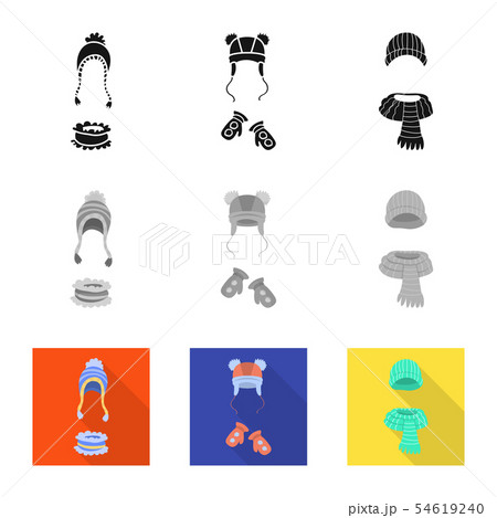 Vector illustration of clothes and texture symbol. Collection of clothes and weather vector icon for 54619240