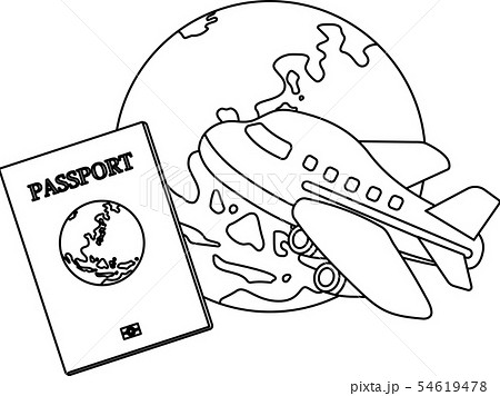 パスポート 旅行 イラストのイラスト素材
