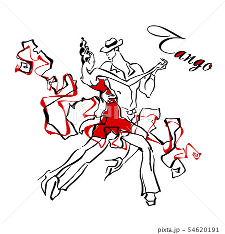 Dancing Couple Dancing Tango Vector Logo のイラスト素材