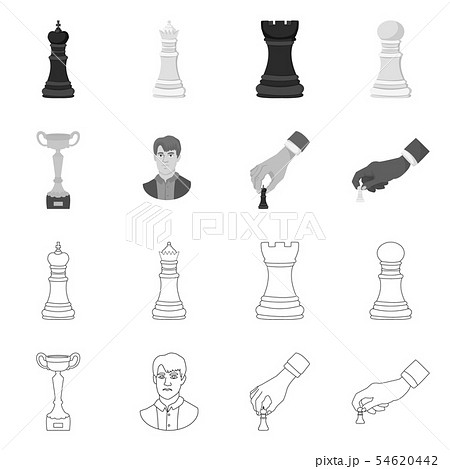 Vector illustration of checkmate and thin icon. Collection of checkmate and target stock vector 54620442