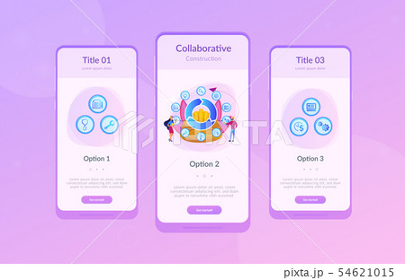 Building information modeling app interface template. 54621015