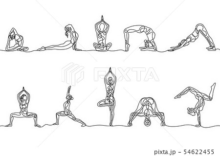 Yoga Pose Single Line Art One Line Fitness Drawing Art Print by Amusing  DesignCo | Society6