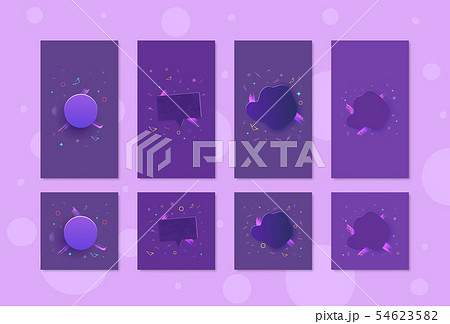 Set of social media violet templates.  54623582