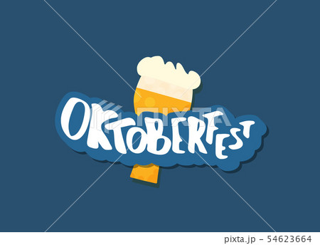 Oktoberfest text composition. Vector illustration. 54623664