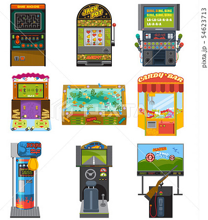 Game machine arcade gambling games hunting fishing boxing and dancing where gamesome gambler or 54623713