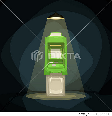 green color atm in light ant night 54623774