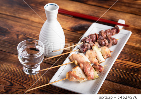 japanese yakitori and japanese sake japanese yakitori and japanese sake 54624576