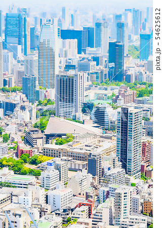 東京の風景 アニメ風のイラスト素材