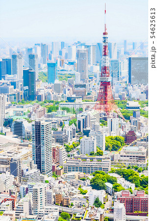 東京の風景 アニメ風のイラスト素材