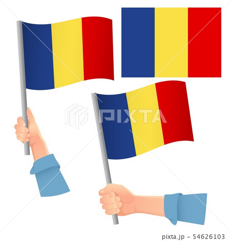 Chad flag in hand set 54626103
