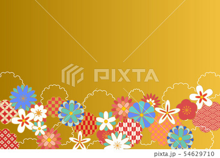 和柄花柄の背景イラスト素材のイラスト素材 和柄花柄の背景イラスト素材のイラスト素材