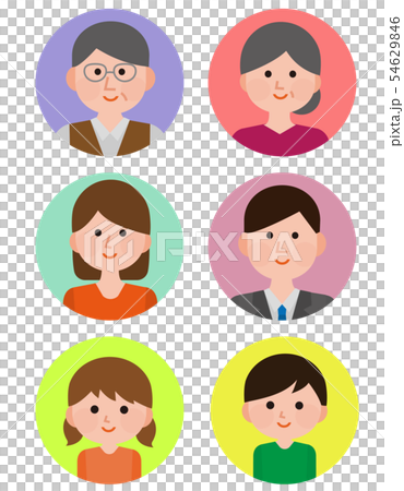 Three generations family icon illustration - Stock Illustration ...
