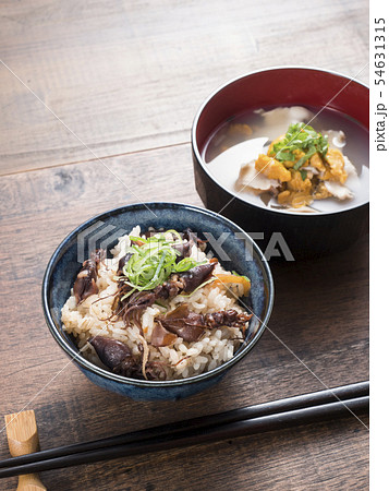 ホタルイカの炊き込みご飯といちご煮 54631315