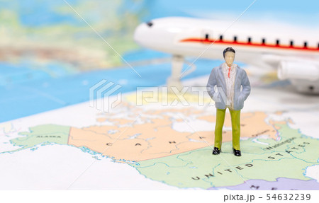 businessman standing on map American businessman standing on map American 54632239