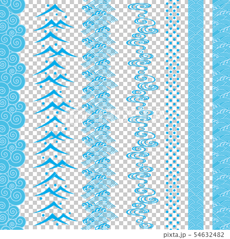 波垂直線日本式波浪日本海節日廣告例證 54632482