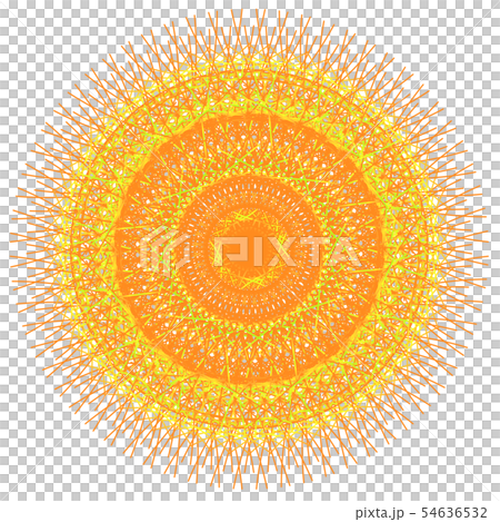 Lace material (yellow) which imaged summer flower 54636532