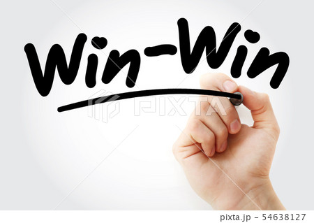 Win-Win text with marker Win-Win text with marker 54638127