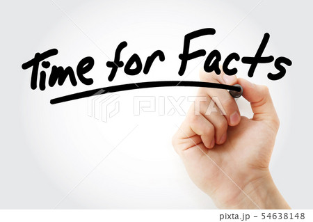 Time for Facts text with marker 54638148