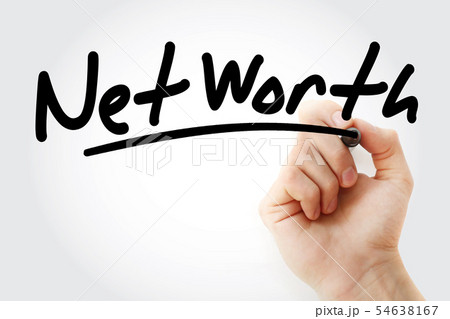 Net Worth text with marker 54638167