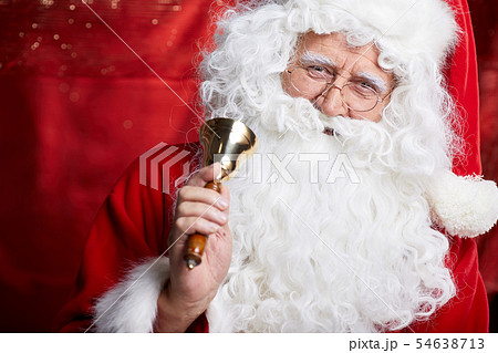 Photo of happy Santa Claus in eyeglasses looking 54638713