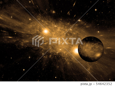 galaxy in a free space. 3D rendering 54642352