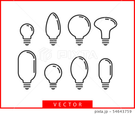 Light bulb icon vector. Llightbulb idea logo Light bulb icon vector. Llightbulb idea logo 54643759