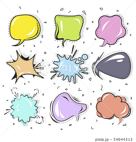 Comic speech bubbles pop art style Comic speech bubbles pop art style 54644313