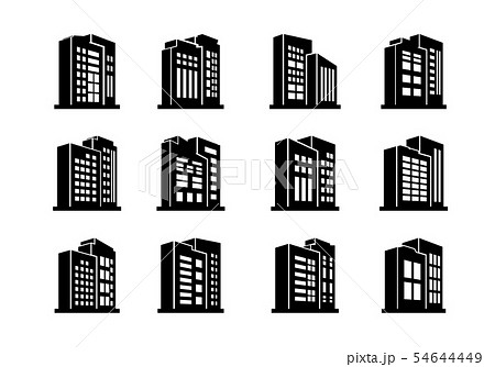 Perspective company icons and black vector 54644449