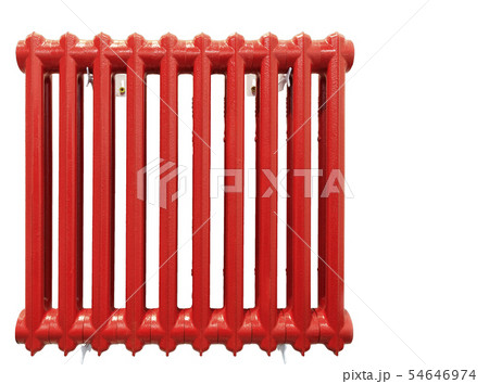 Heating radiator. Retro heating system isolated Heating radiator. Retro heating system isolated 54646974