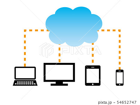 クラウドコンピューティングのイラスト素材