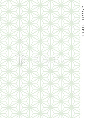 はがきサイズ比率の麻の葉模様背景素材 白背景 縦用のイラスト素材