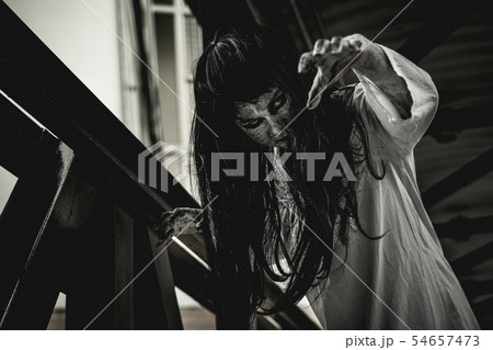 Halloween or horror concept, Women dressed in 54657473