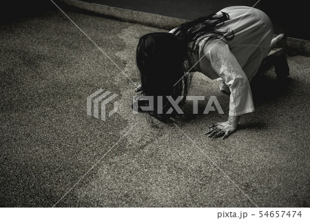 Halloween or horror concept, Women dressed in 54657474