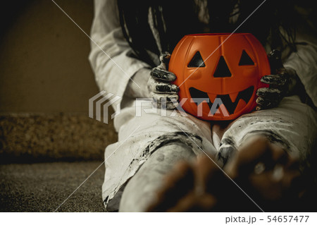Halloween or horror concept, Women dressed in 54657477