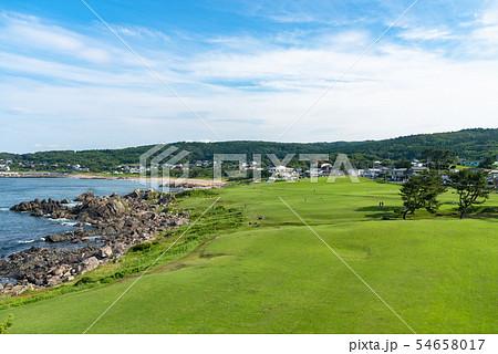種差海岸　初夏　朝　青森県　八戸市　日本 54658017