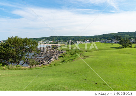 種差海岸　初夏　朝　青森県　八戸市　日本 54658018