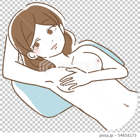 乳がん 自己検診 イラスト 乳がん 自己検診 イラスト 54658173