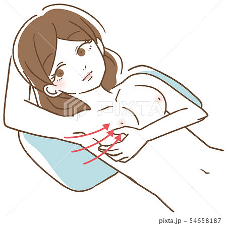 乳がん 自己検診　イラスト 54658187