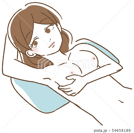乳がん 自己検診 イラスト 乳がん 自己検診 イラスト 54658189