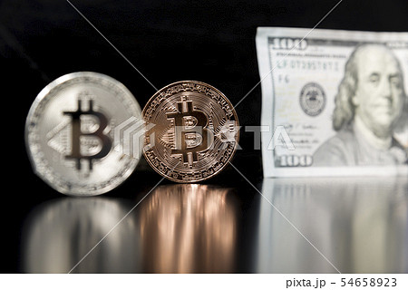 Bitcoin cubes casino chips. Bitcoins on a black Bitcoin cubes casino chips. Bitcoins on a black 54658923