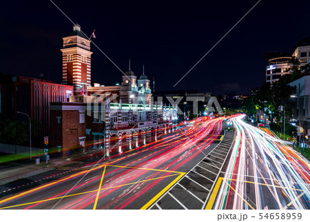 シンガポール・中央消防署(セントラル・ファイヤーステーション）　夜景 54658959