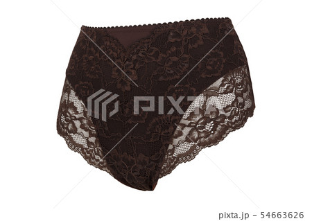 Beautiful female lacy brown panties, isolated Beautiful female lacy brown panties, isolated 54663626