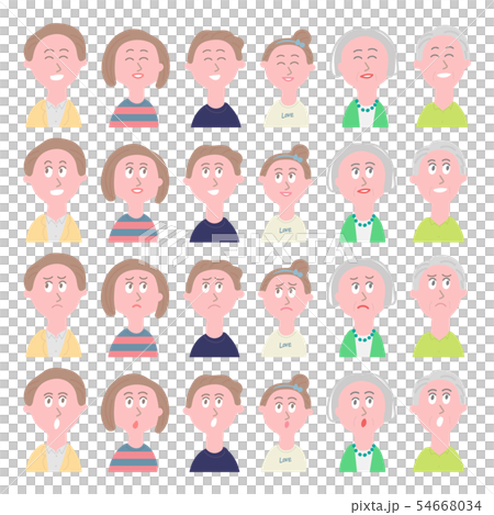 Illustration of the upper body of the family Illustration of the upper body of the family 54668034