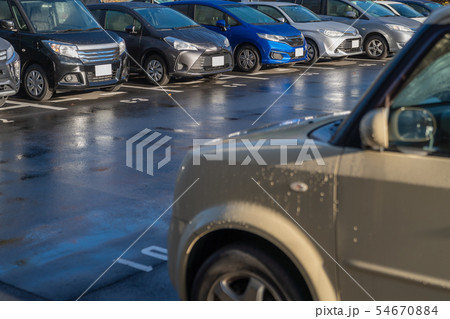 row of cars in parking row of cars in parking 54670884