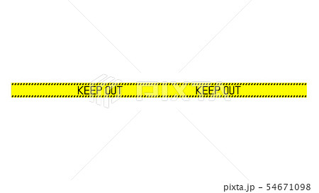 KEEP OUT 規制線 voxelart 54671098