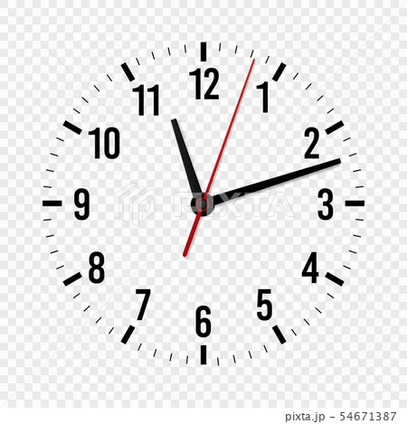 Clock mockup. Hour, minute and second hands with a time scale for modern wall office watches. 3d Clock mockup. Hour, minute and second hands with a time scale for modern wall office watches. 3d 54671387