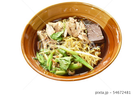 egg noodles with boiled duck in Chinese herb soup egg noodles with boiled duck in Chinese herb soup 54672481