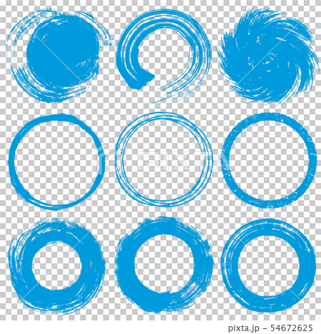 Circle writing brush illustration Sea Festival Fish Festival Advertising material 54672625