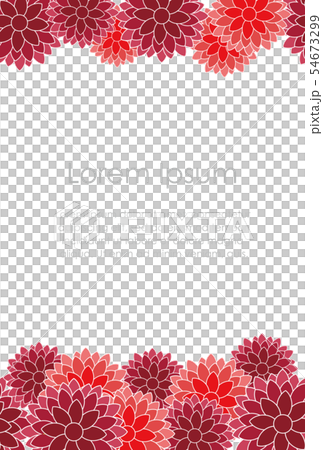 Seamless Chrysanthemum Crest New Year Card Template 54673299