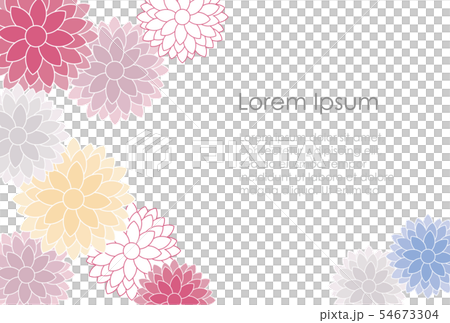 菊紋の年賀状テンプレート 54673304